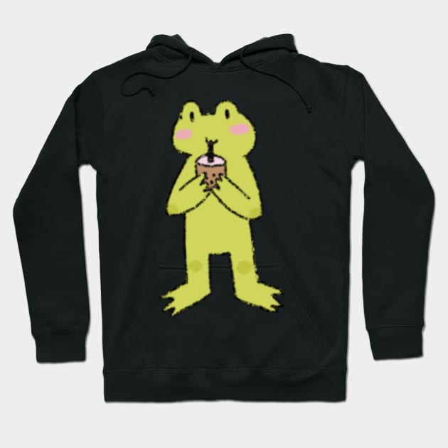 boba frog Hoodie by herofficial